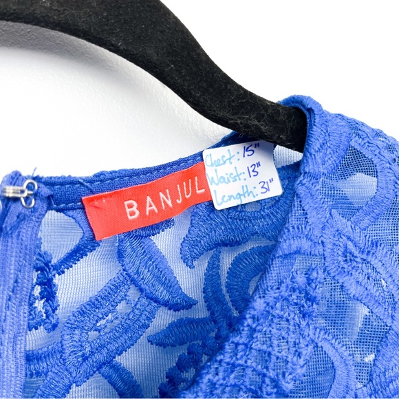 Banjul Royal Blue Lacey Party Dress - Picture 6 of 10